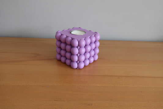 Bubble-Teelichthalter lila