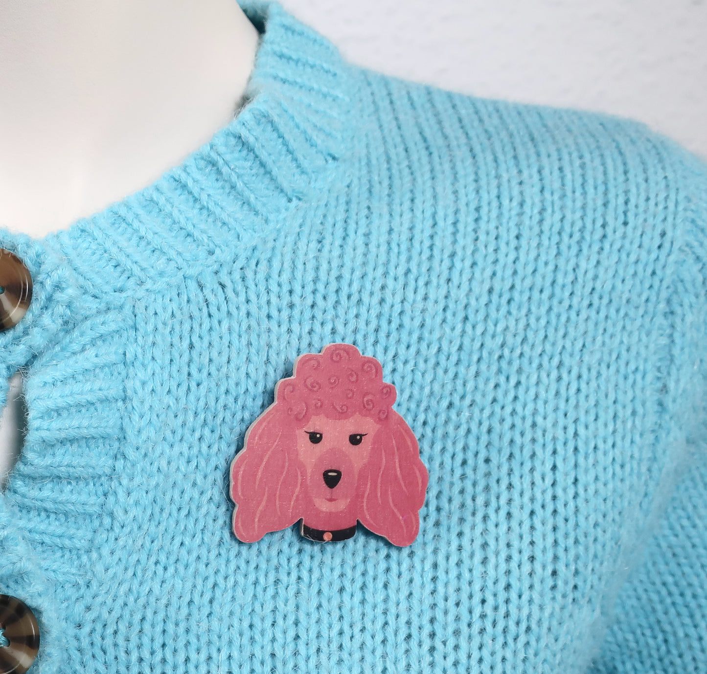 Brosche 'Pinker Pudel'