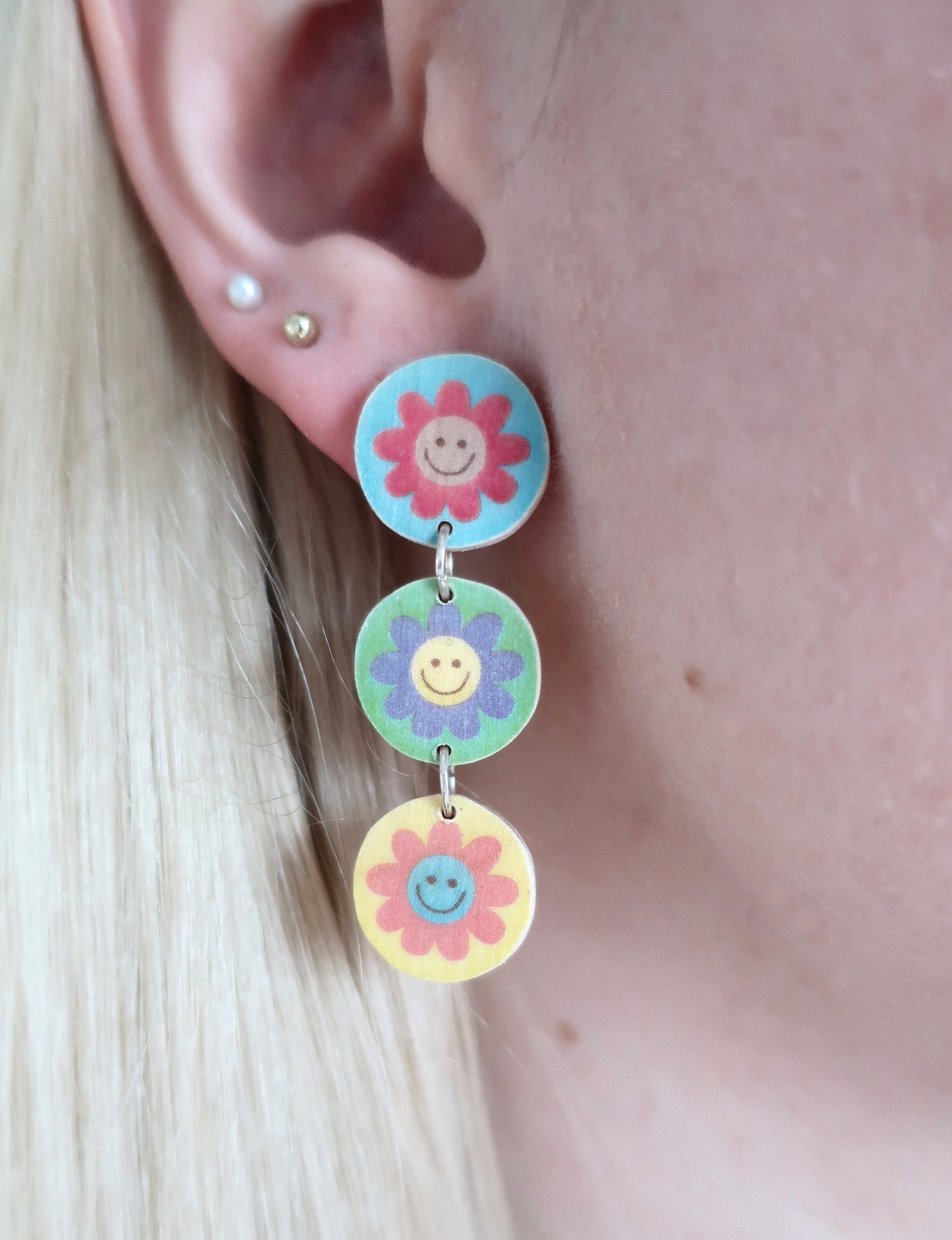 Ohrringe 'Smileyblumen'