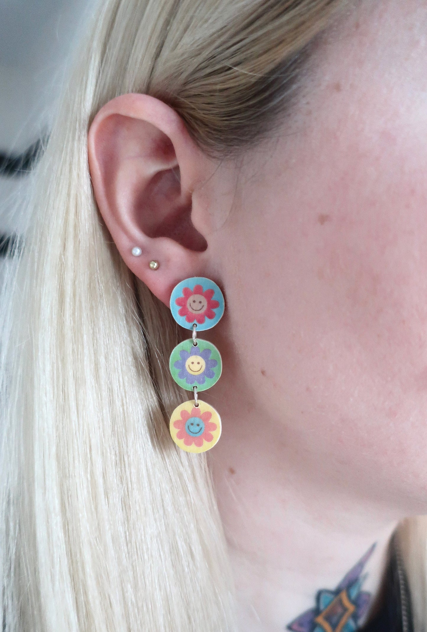 Ohrringe 'Smileyblumen'