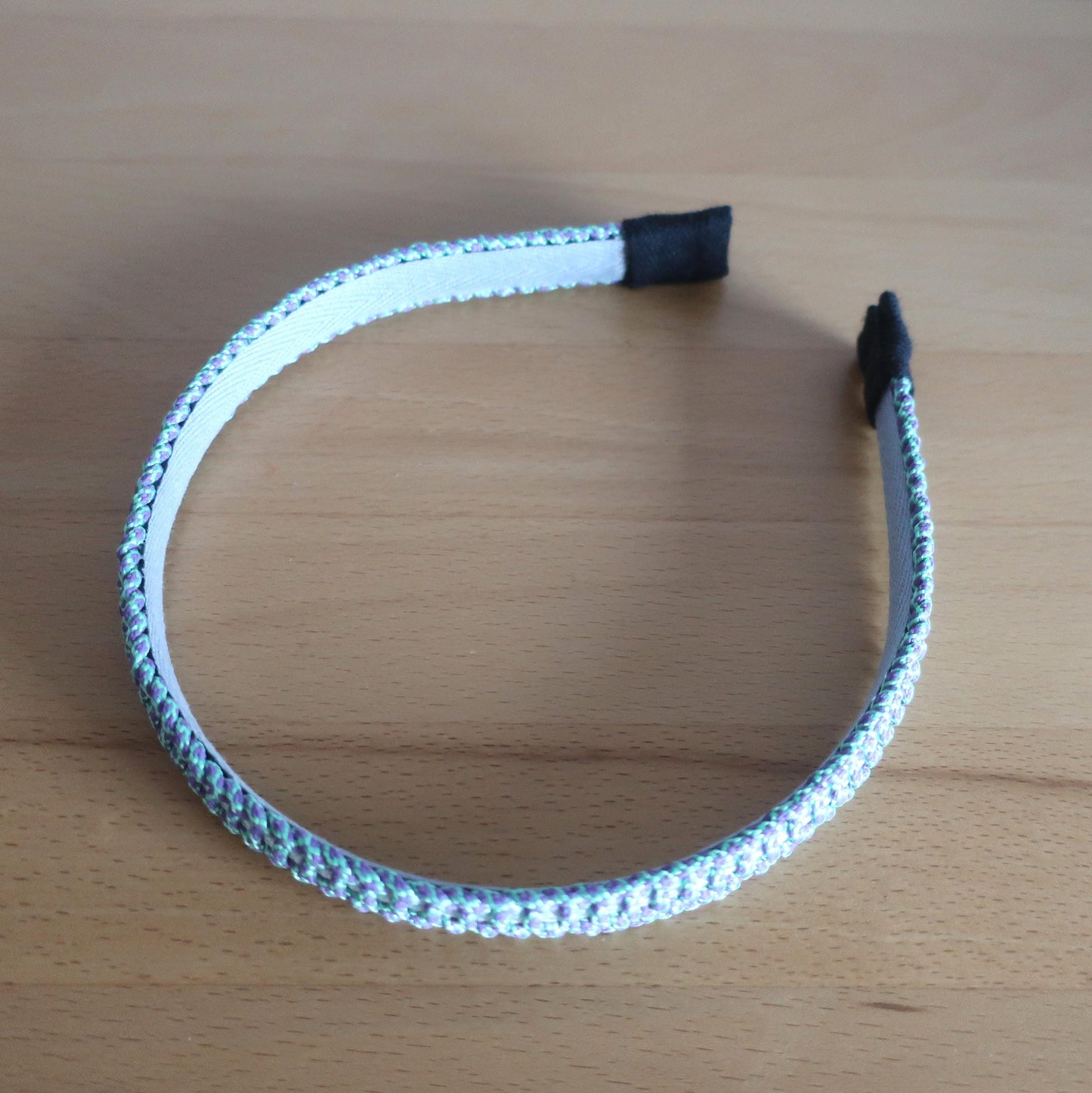 Türkis-lilafarbener Haarreif aus Paracord