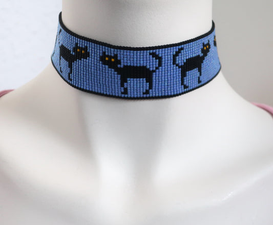 Choker 'Schwarze Katzen'