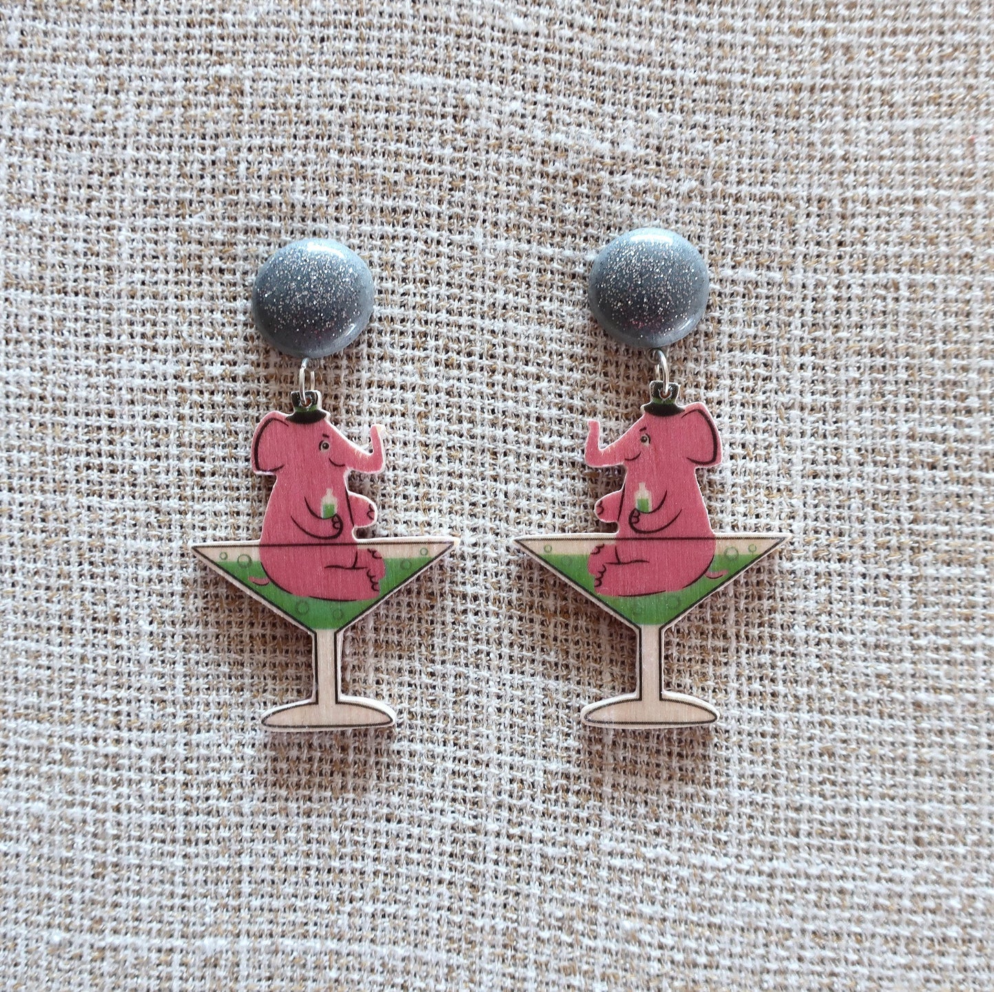 Ohrringe' Pinker Elefant'